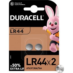Батарейка Duracell 1.5В LR44 BP-2 - фото 14733763