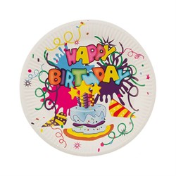 Набор бумажных тарелок Волшебная страна Happy Birthday - фото 14740291