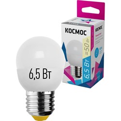 Светодиодная лампа Космос LED Экономик GL45 6.5Вт E27 3000К - фото 14741865