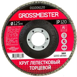 Лепестковый торцевой круг GROSSMEISTER 011006120 - фото 14747261
