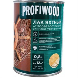 Атмосферостойкий алкидноуретановый яхтный лак Profiwood 6463 - фото 14753832