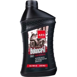 Полусинтетическое масло моторное для мотоциклов AEG Lubricants Balance 4Т SAE 10W40 JASO MA2 API - фото 14754207