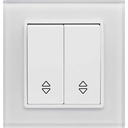 Реверсивный двухклавишный выключатель Vesta Electric Exclusive White - фото 14757115
