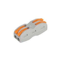 Клемма ЭРА серия 422 проходная 2 плюса с рычагом 0.084мм2 - фото 14760937