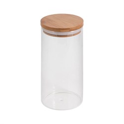 Стеклянная банка для сыпучих продуктов Mallony BAMBU - фото 14767388