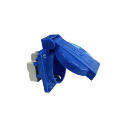 Щитовая внешняя розетка NVO NVO-SH-R-1PEN-16-IP44-BLUE - фото 14767431
