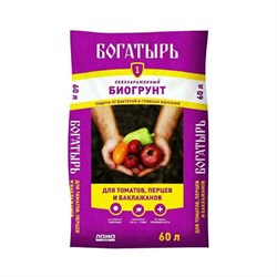 Биогрунт Еврогрядка Богатырь Для томатов, перца и баклажанов 60 л - фото 14769477