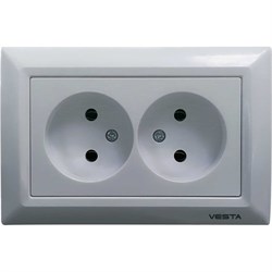 Розетка Vesta Electric Roma Silver - фото 14769724