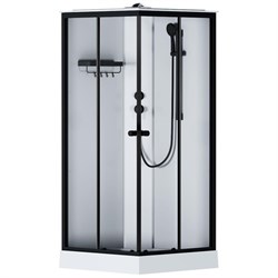 Душевая кабина AM.PM X-Joy Square 90x90, профиль матовый черный, стекло прозрачное - фото 14776512