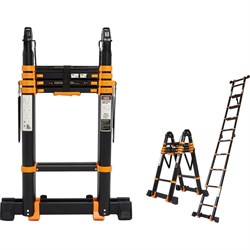 Телескопическая лестница-стремянка WORKY black max 2,5м/5м 12 ступеней - фото 14780488