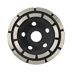 Зачистная двухрядная алмазная чашка KROTEC 3801021 - фото 14785192