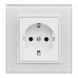 Одинарная розетка Vesta Electric Exclusive White - фото 14787848