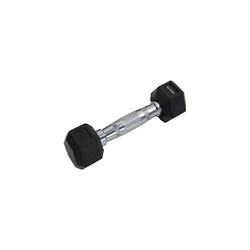 Шестигранная обрезиненная гантель Harper Gym nt166 - фото 14790209