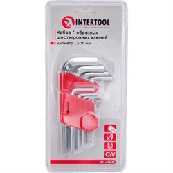 Набор Г-образных шестигранных ключей INTERTOOL HT-0601 - фото 14790472