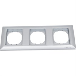 3-местная рамка Vesta Electric Roma Silver - фото 14792310