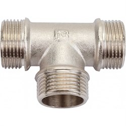 Латунный никелированный тройник STI D190-00077 - фото 14798457