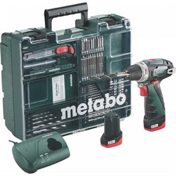 Аккумуляторный винтоверт Metabo PowerMaxx BS Basic Set 600080880 - фото 14799785