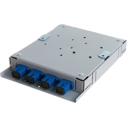 Настенный одномодовый укомплектованный оптический кросс TopLan КРНМ-Top-04SC/U-OS2-GY - фото 14807100