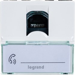 Информационная одинарная розетка Legrand Mosaic - фото 14809294