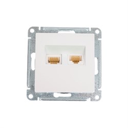 Двухместный механизм компьютерной розетки Systeme Electric AtlasDesign - фото 14815262