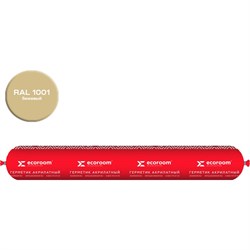 Акриловый герметик ECOROOM RAL 1001 AS-12 паропроницаемый, 600 мл - фото 14815357