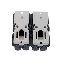 Двухклавишный проходной выключатель для управления жалюзи Simon S82C - фото 14816066