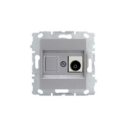 Телевизионная розетка Vesta Electric Exclusive Silver Metallic - фото 14816292