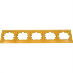 Горизонтальная пятиместная рамка Lezard MIRA - фото 14819057