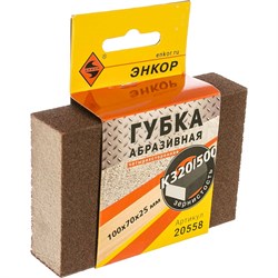 Четырехсторонняя абразивная губка ЭНКОР 20558 - фото 14827848