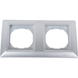 2-местная рамка Vesta Electric Roma Silver - фото 14829304