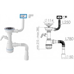 Сифон для кухни AV Engineering AVE129740 - фото 14829608