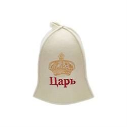 Шапка для бани Бацькина баня Царь - фото 14833193