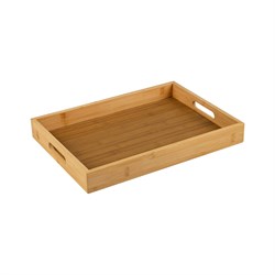 Поднос Mallony из бамбука с ручками foresta di bambu, р-р: 41x30x5 см - фото 14833484