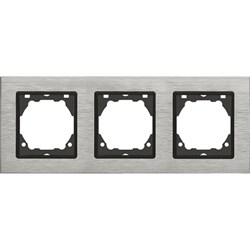 Трехместная рамка Vesta Electric Exclusive Silver Metallic - фото 14835924