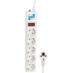 Сетевой фильтр POWER CUBE SPG-B-6-WHITE - фото 14837425