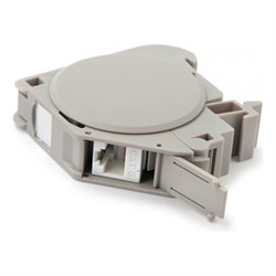 Крепление для Keystone Jack на DIN-рейку в распределительные щиты Hyperline FP-IE-DIN-KJ-1A-GY - фото 14843262