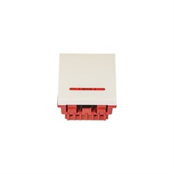 Одноклавишный двухконтактный выключатель LANMASTER LAN-EC45x45-SL11-WH - фото 14851737