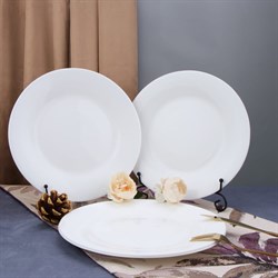 Обеденная тарелка Arya Home globe из опалового стекла - фото 14851806