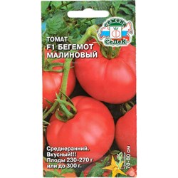 Томат СеДек Бегемот малиновый F1 (ОГ, ПУ, тепл, дет, округ, пл/округ, малин, 230-270г, вкусный). Евро, 0,05 - фото 14853931