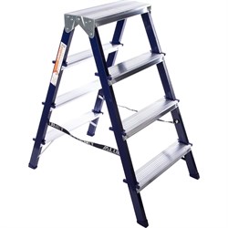 Двухсторонняя стальная стремянка Алюмет M8204 - фото 14860882