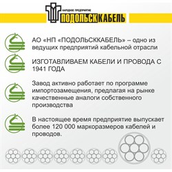 Силовой кабель Подольсккабель ввг-пнга-ls, гост 31996-2012 - фото 14865926