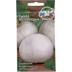 Тыква СеДек Крупноплодная 1(ср.спел., круп.-плодн.,слабосплюснут.,сер./желт.,8-12 кг.). Евро, 2 - фото 14868772