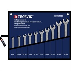 Набор комбинированных трещоточных ключей THORVIK CRWS10TB - фото 14874603