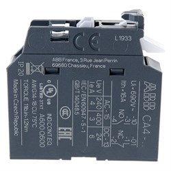 Фронтальный контакт для контакторов AF09-AF38 и NF ABB CA4-01 1НЗ - фото 14878291
