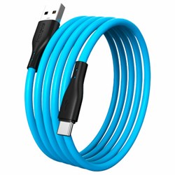 Кабель S21 USB – Type-C, 1 м, 3 А, SMARTBUY, для зарядки и передачи данных, синий, 93393, iK-3112-S21bb - фото 14883319