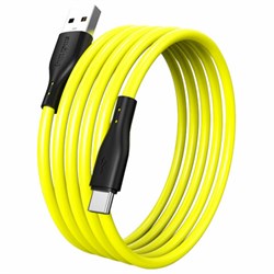 Кабель S21 USB – Type-C, 1 м, 3 А, SMARTBUY, для зарядки и передачи данных, желтый, 93409, iK-3112-S21by - фото 14883320
