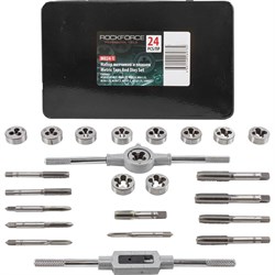 Метрический набор метчиков и плашек ROCKFORCE RF-M024-1(10457) - фото 14883680