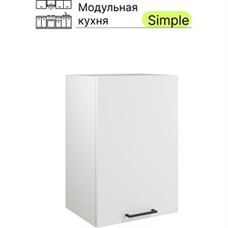 Навесной шкаф Атмосфера 40см Simple В400 Белый/ Белый - фото 14885350