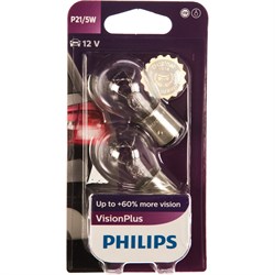 Автолампа Philips P21/5W BAY15d+60% VISION PLUS 12V /1/10 - фото 14890489