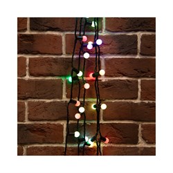 Гирлянда Neon-Night мультишарики d=17,5 мм 20м 200LED RGB, черный ПВХ - фото 14891694